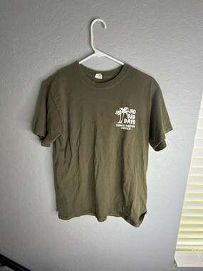 No Bad Days Todos Santos Mexico Iguana Graphic Olive Green T-Shirt